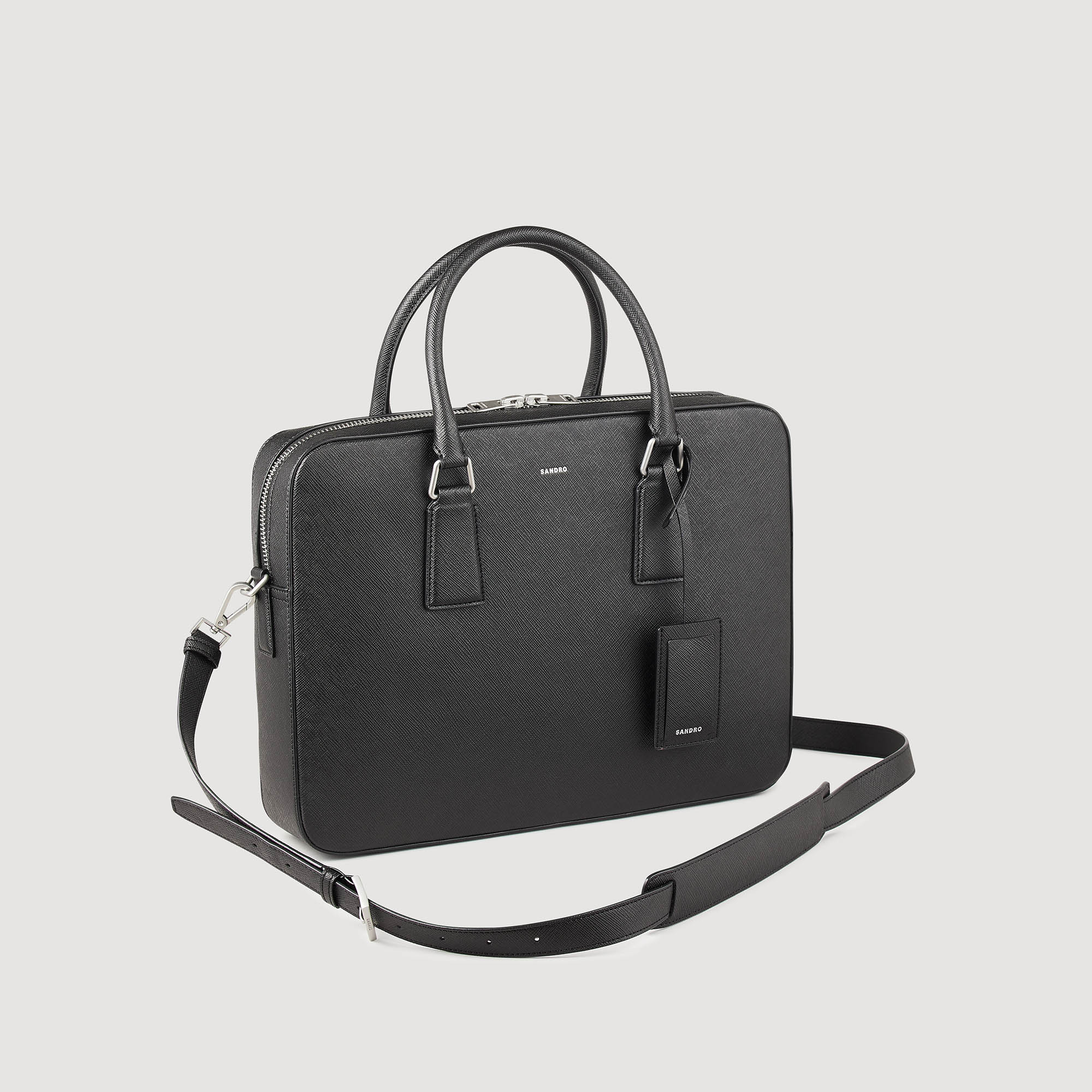 Saffiano leather briefcase