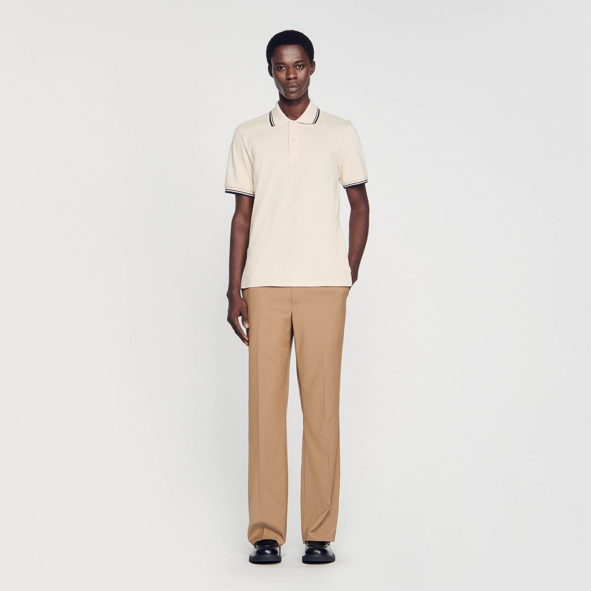 Cotton piqu&eacute; polo shirt