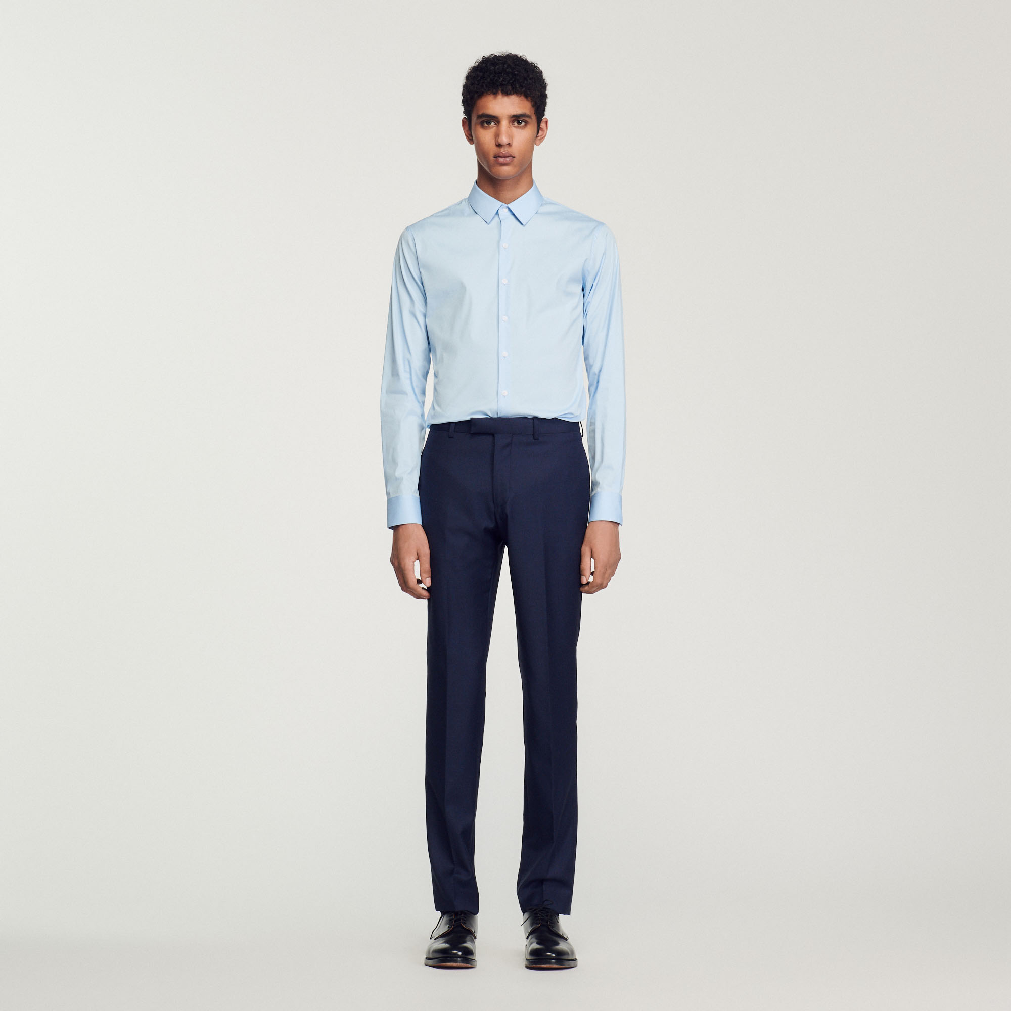 Fitted stretch cotton shirt