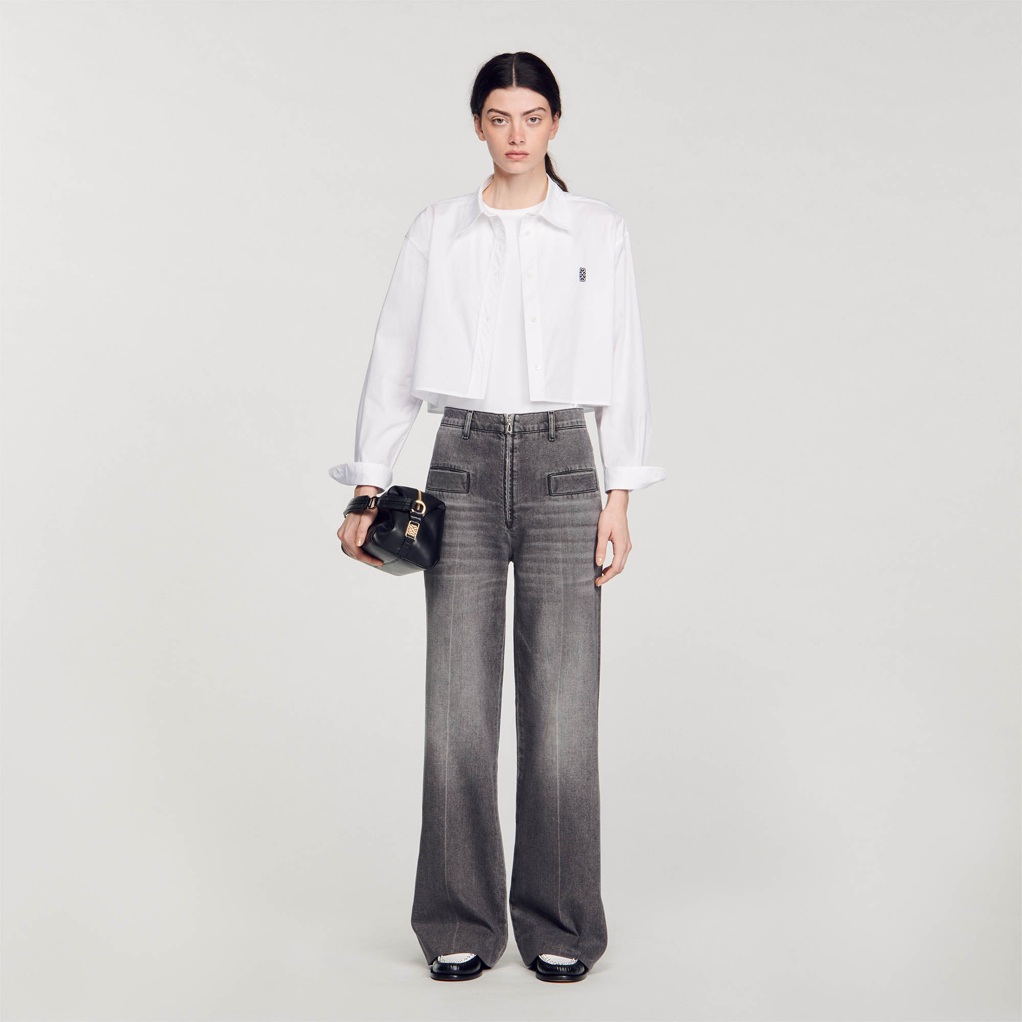 Faded flared jeans