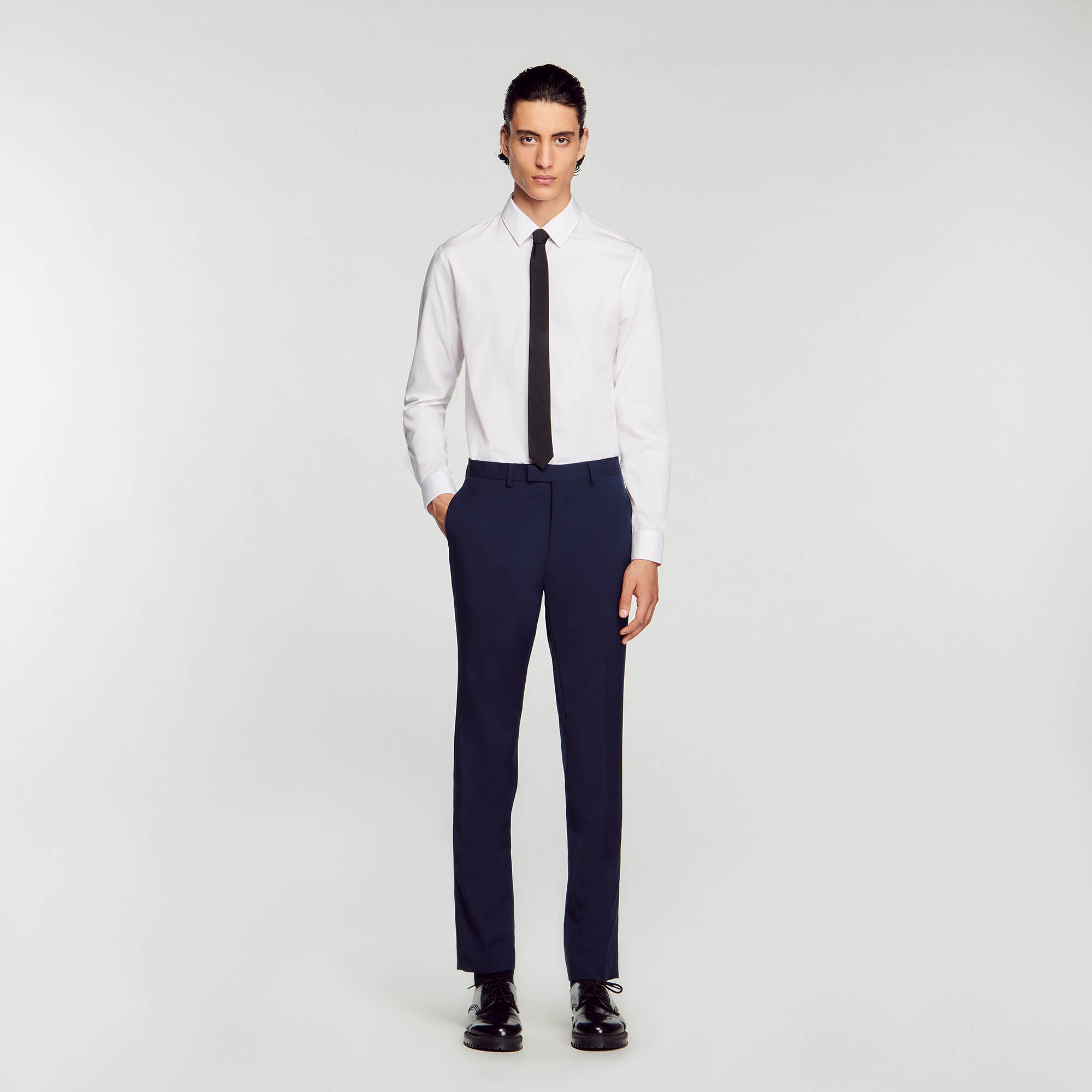 Virgin wool suit trousers