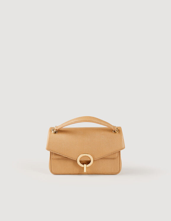 Small embossed leather Yza bag