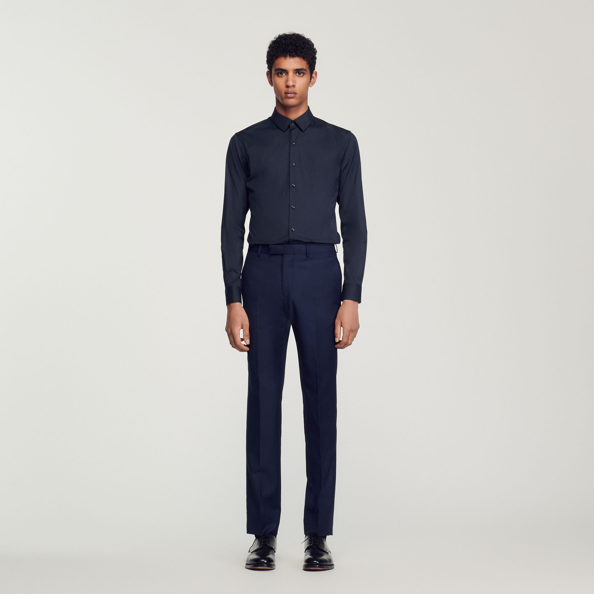 Fitted stretch cotton shirt