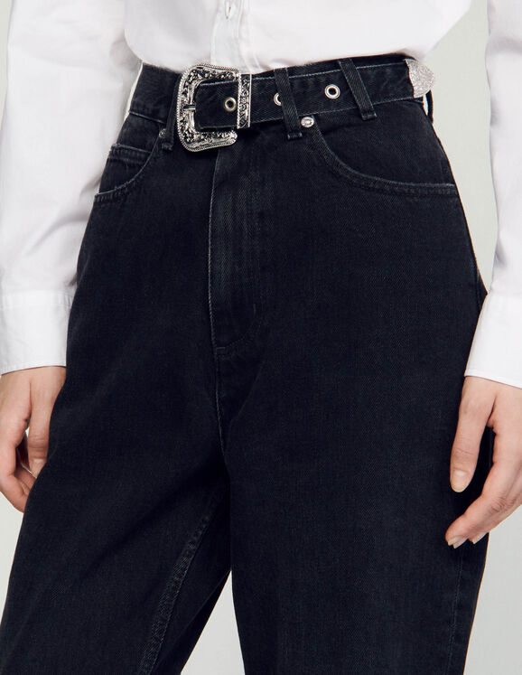 Jeans with western belt