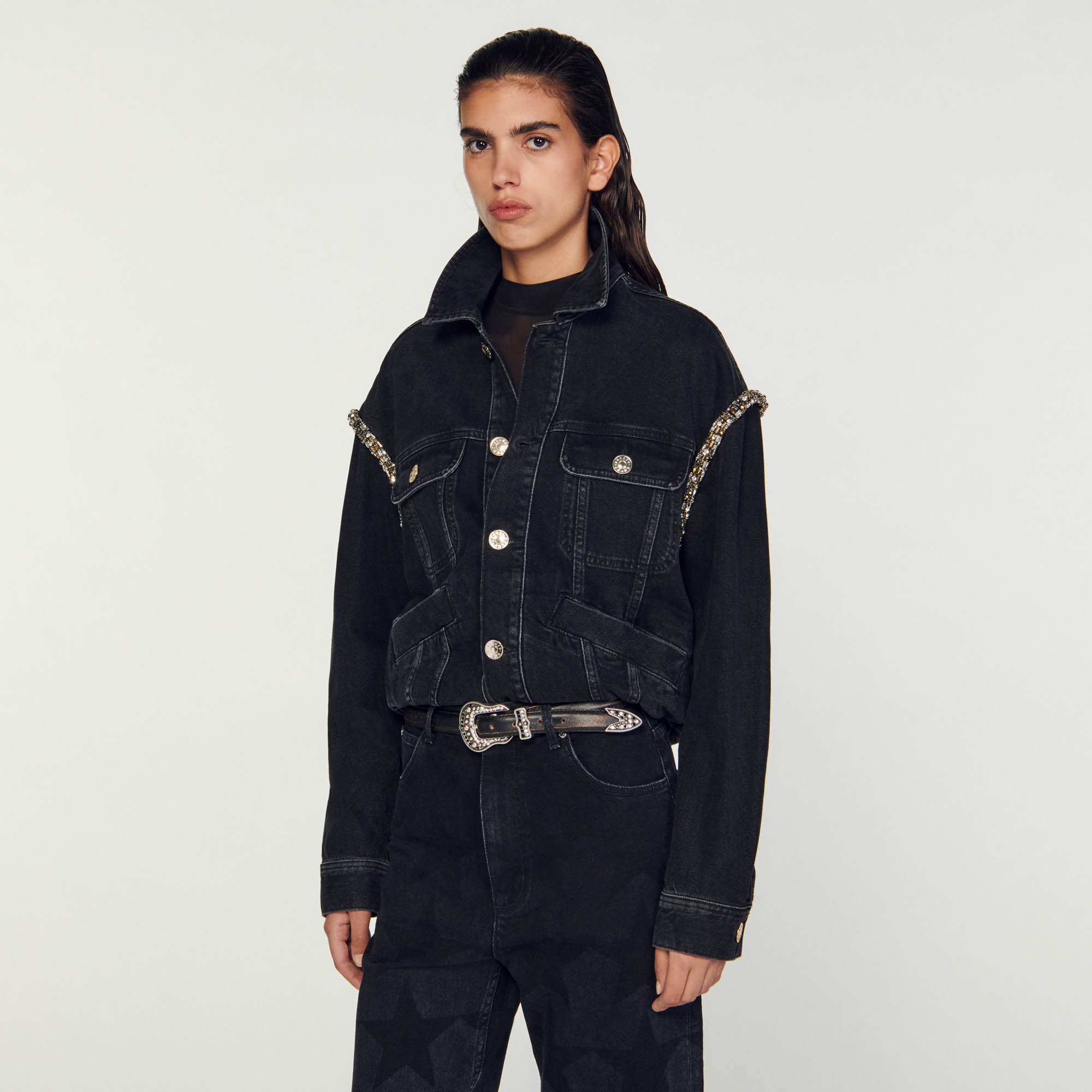 Slim western belt