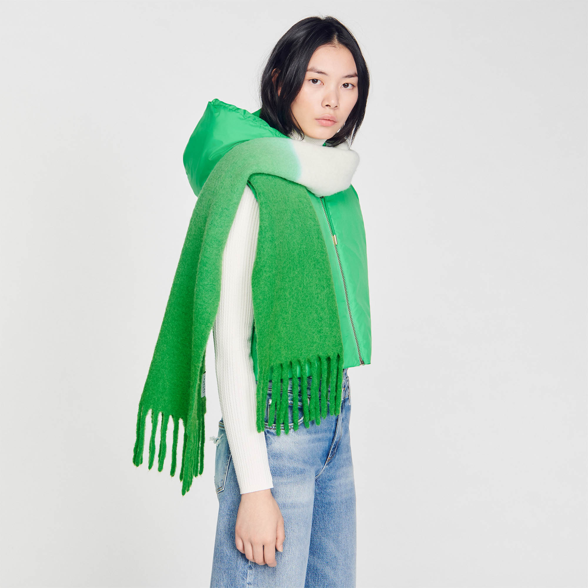 Fringed scarf