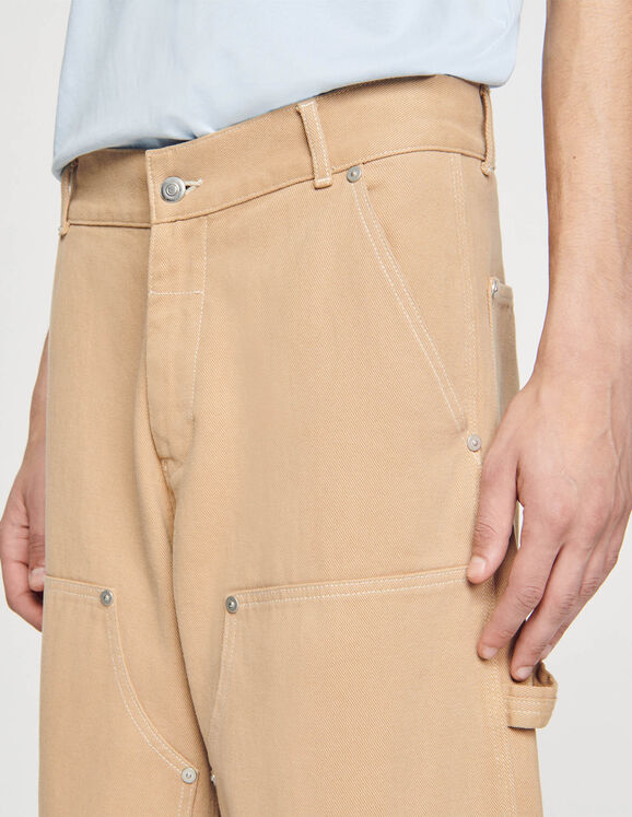 Cotton canvas carpenter trousers