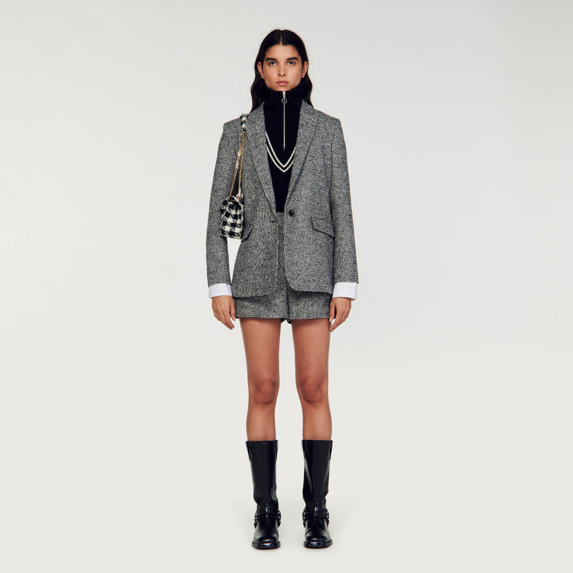 Houndstooth blazer