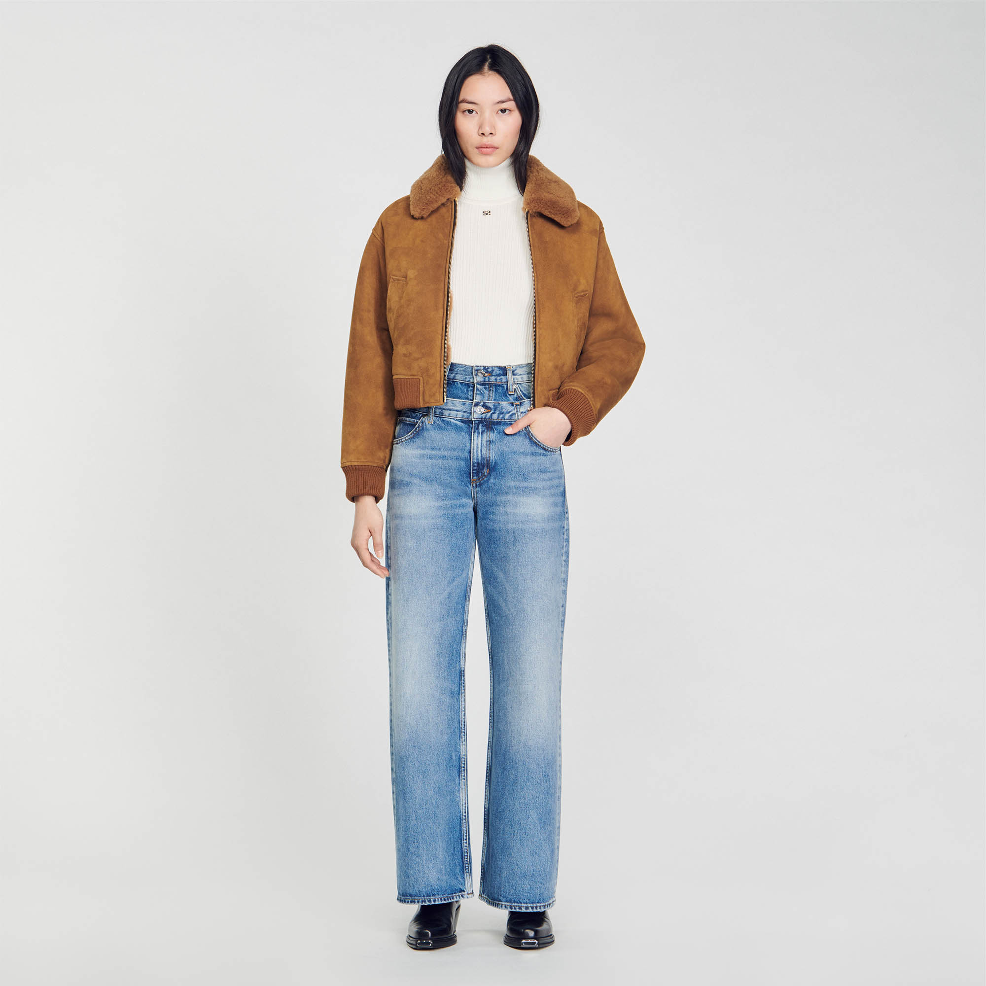 Double-belted jeans