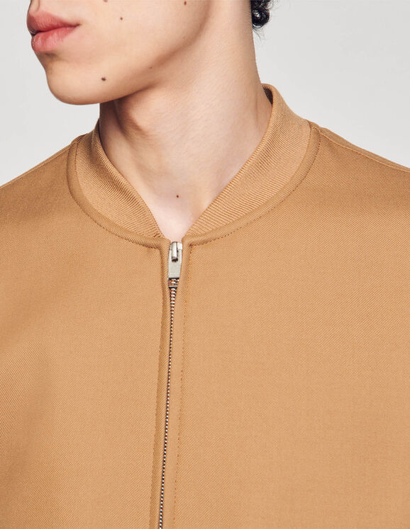 Zip-up varsity jacket