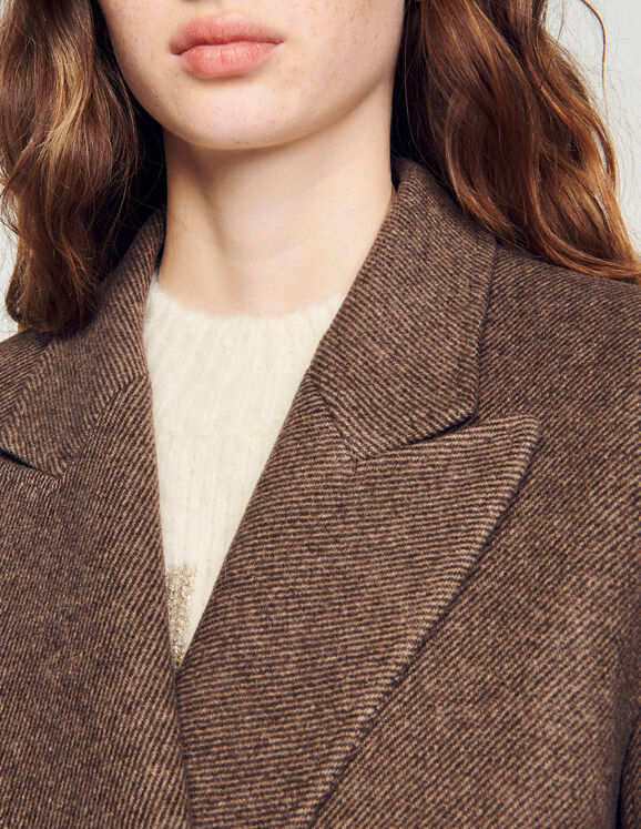 Long-sleeved button coat