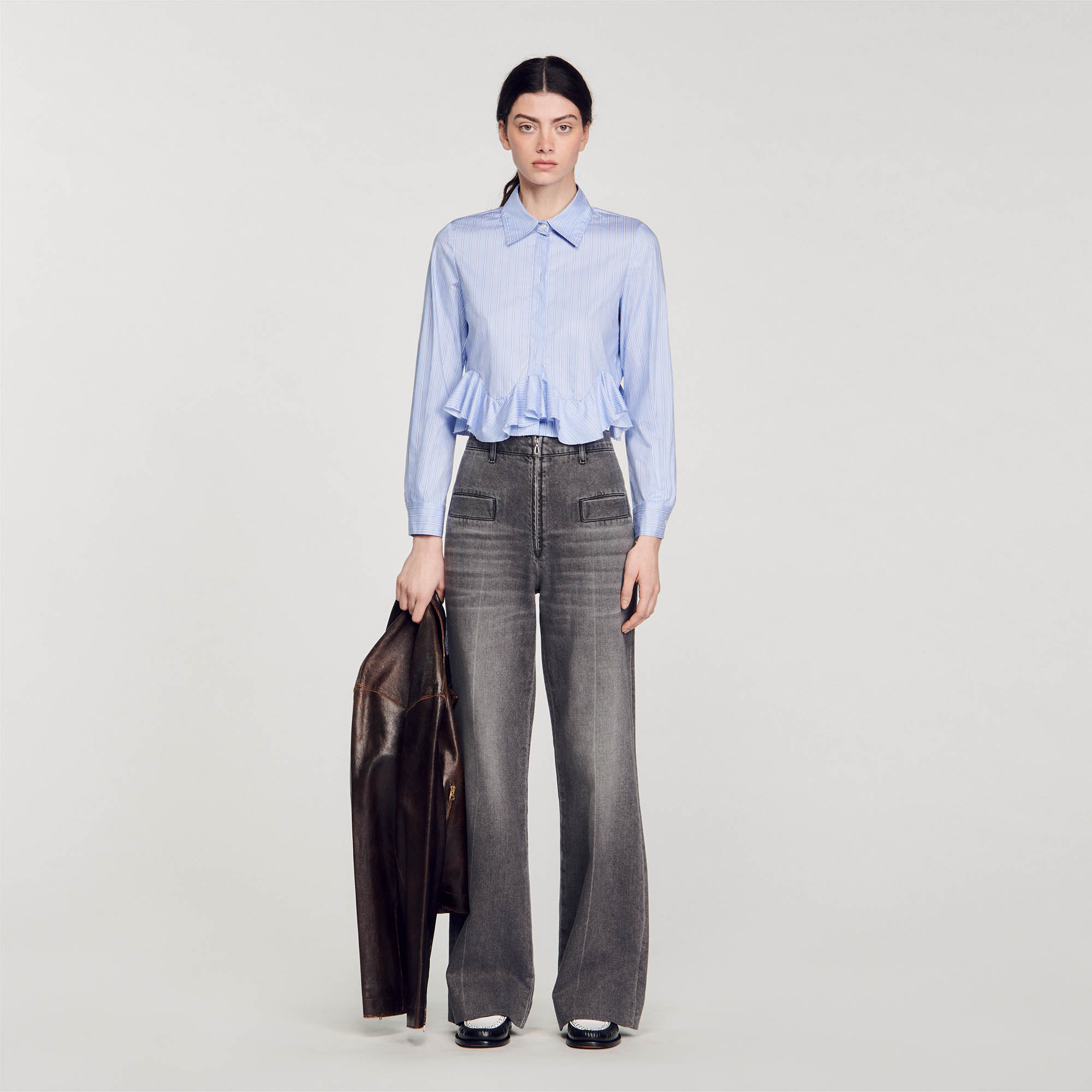 Stripy poplin shirt