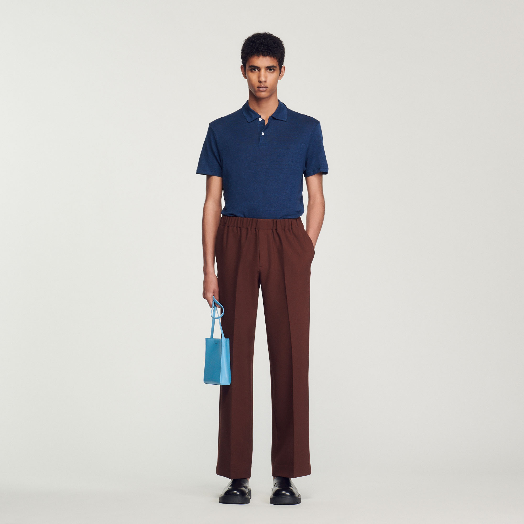 Linen polo shirt