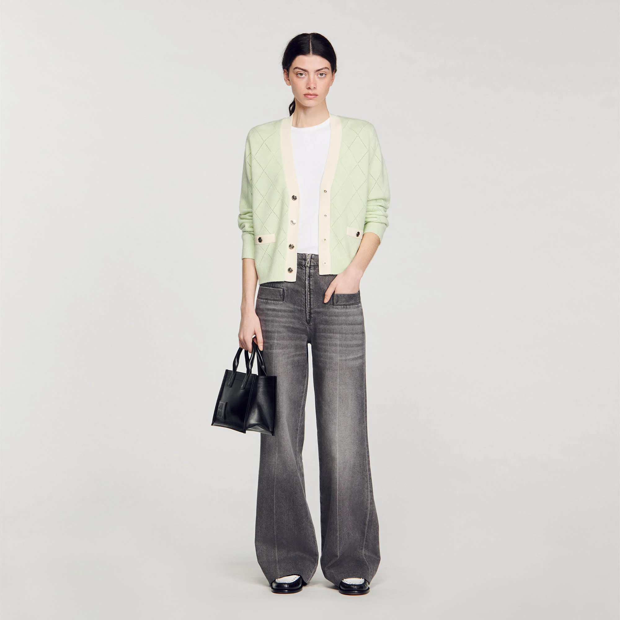 Two-tone cardigan