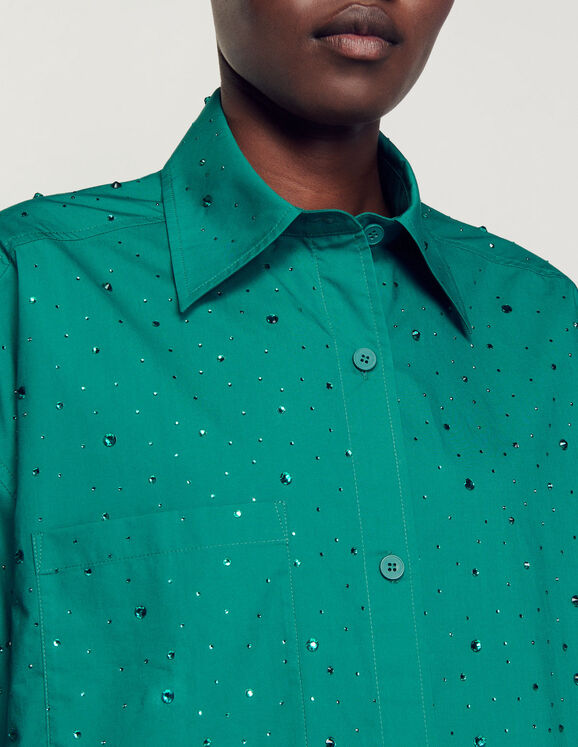 Rhinestone-embellished shirt