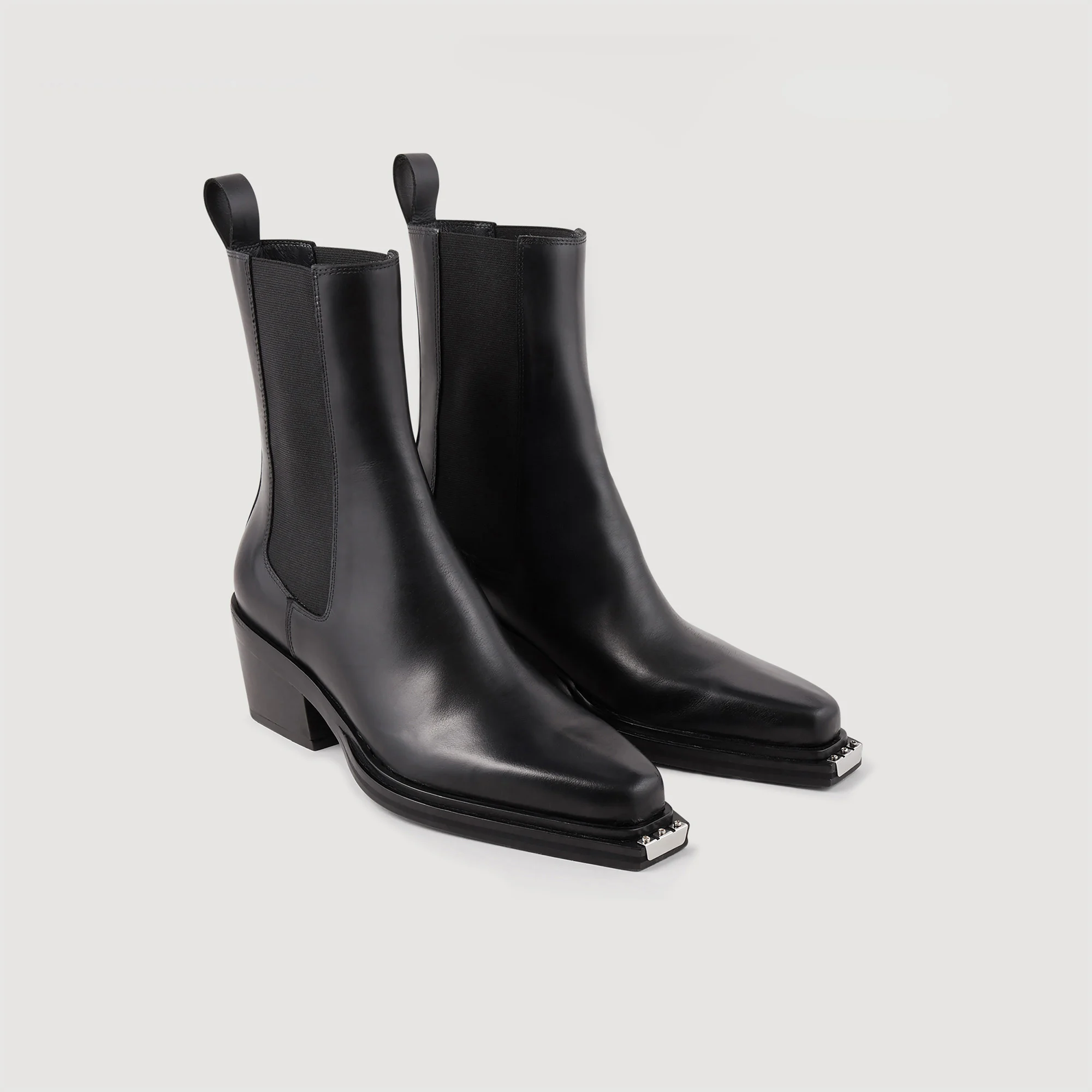 Leather ankle boots