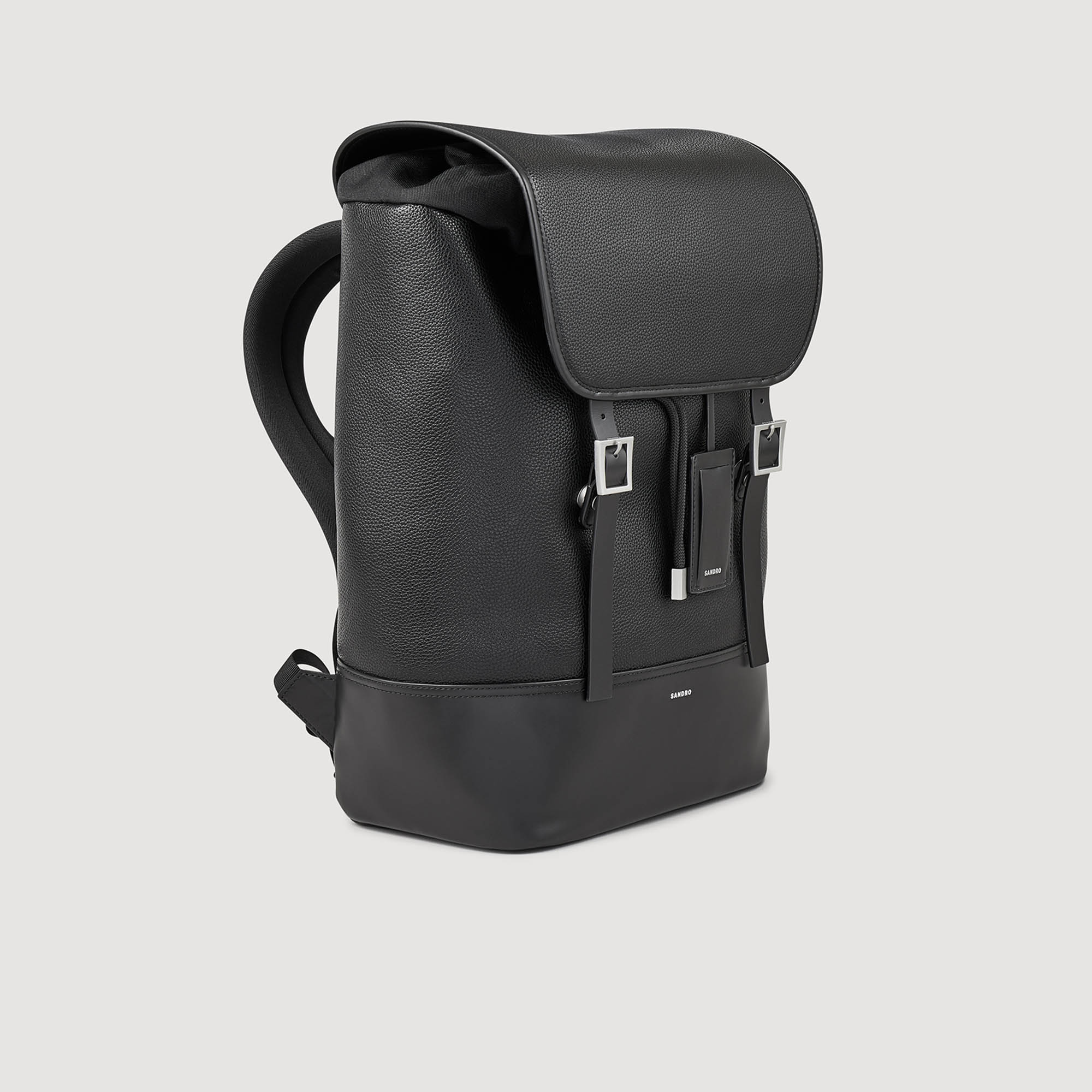 Canvas and leather backpack