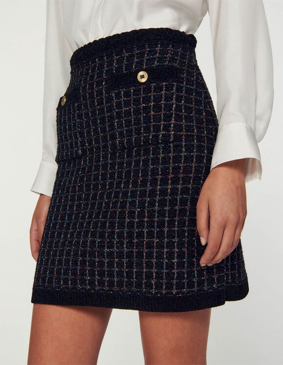 Textured knit skirt