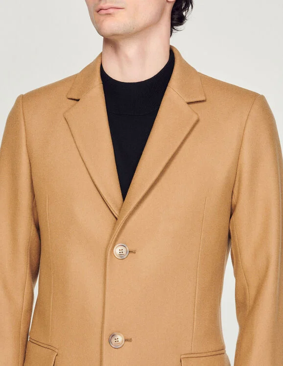 Wool and cashmere coat