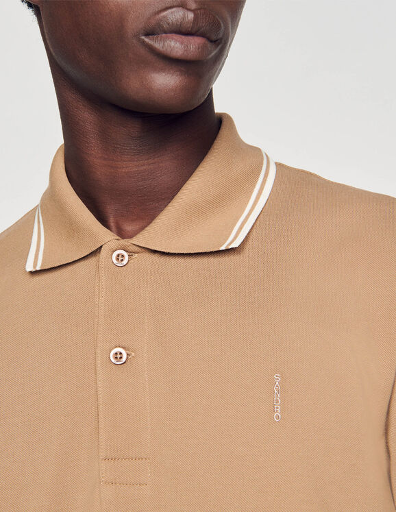 Cotton piqu&eacute; polo shirt
