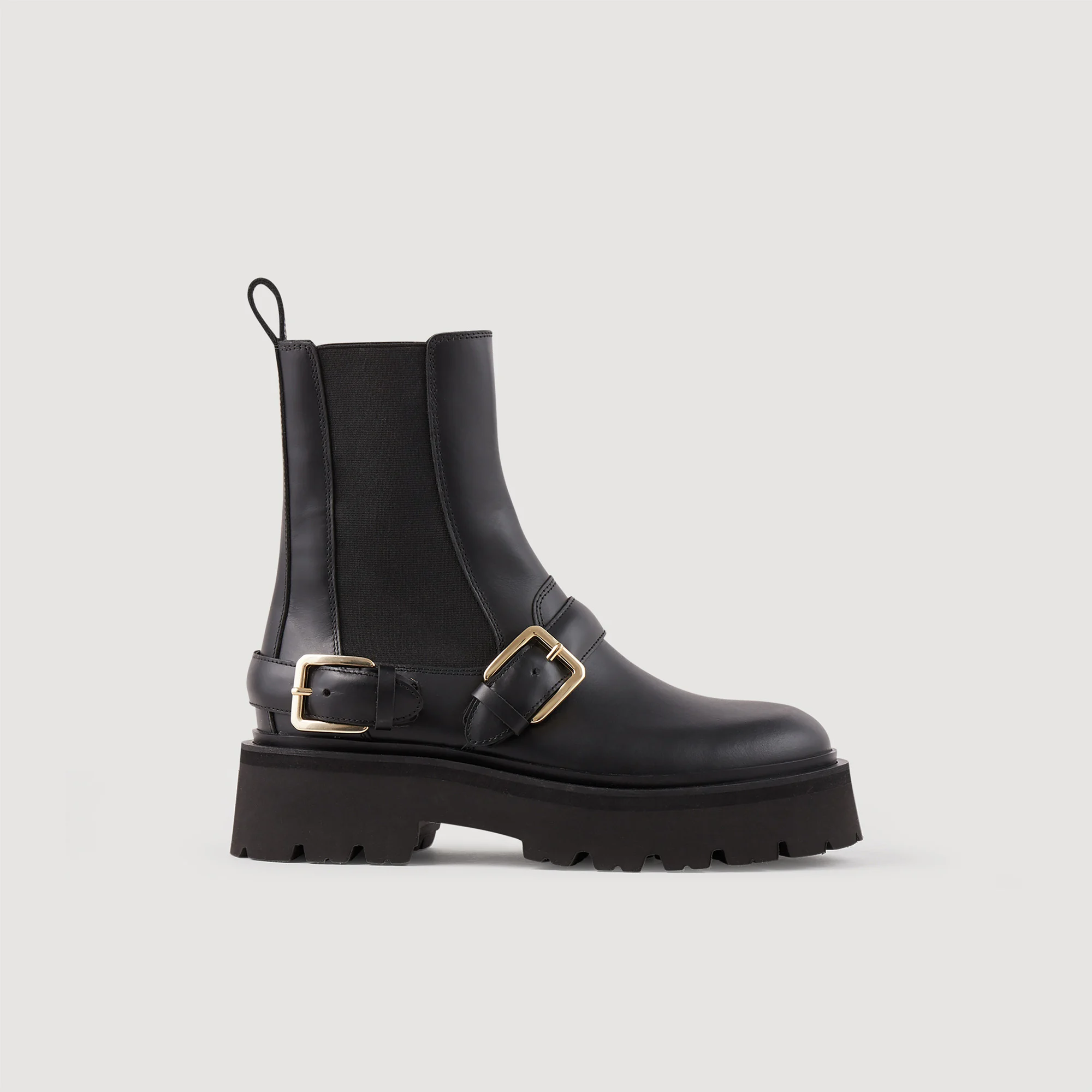 Leather ankle boots