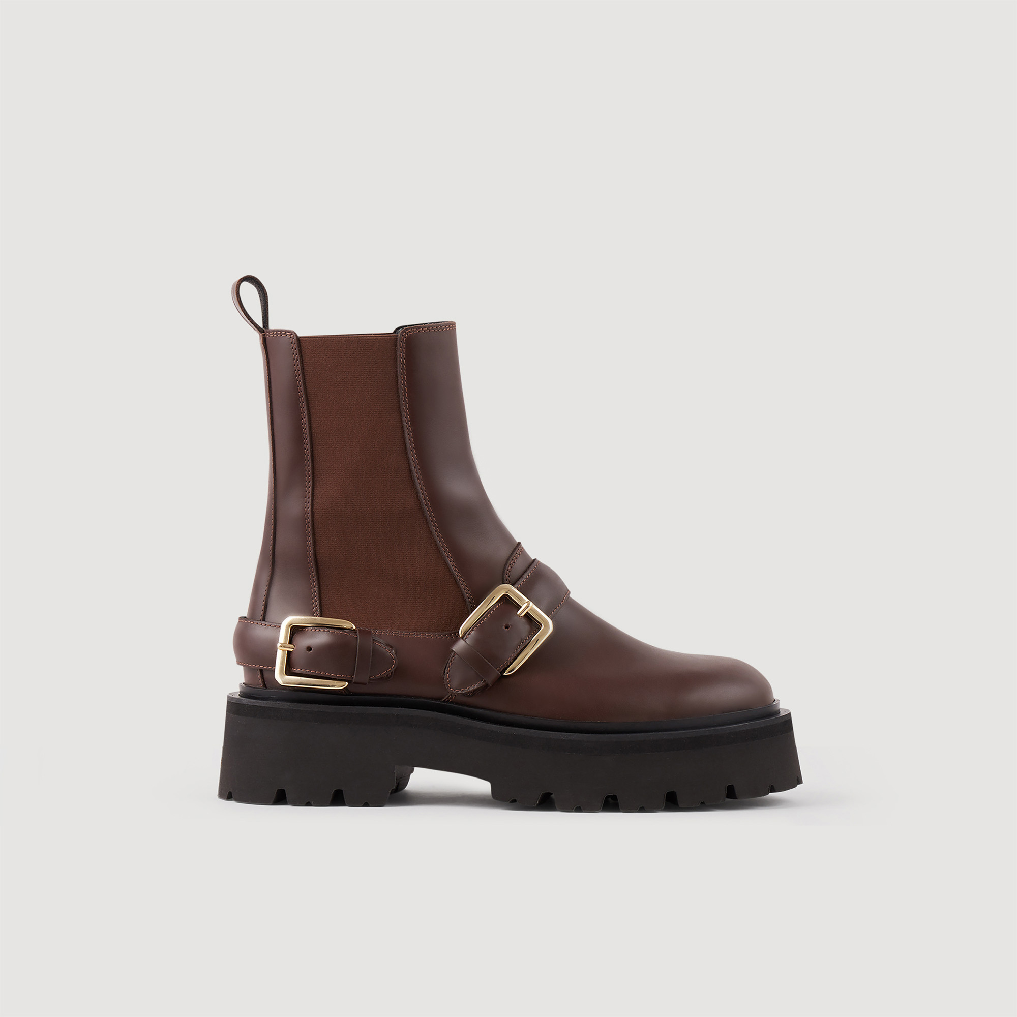 Leather ankle boots