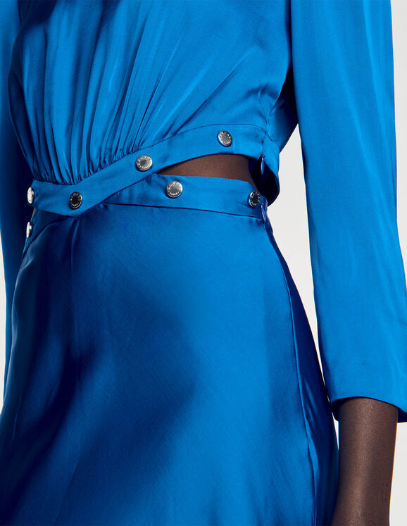 Satin-finish maxi dress