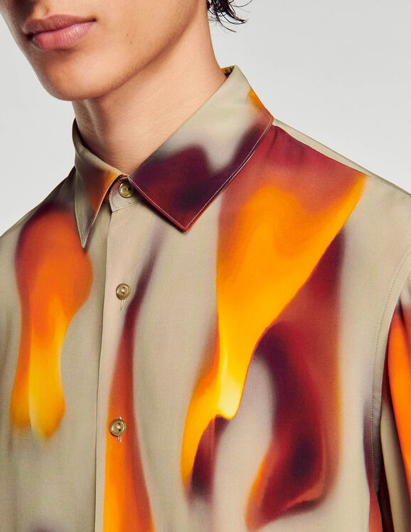 Flame pattern shirt