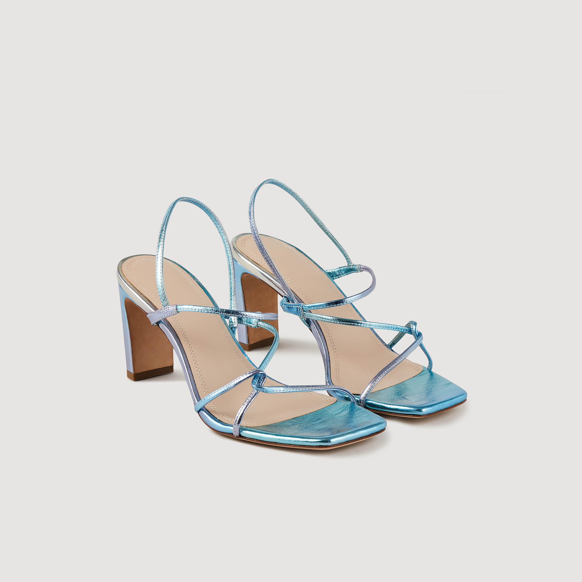 Sandals with thin straps