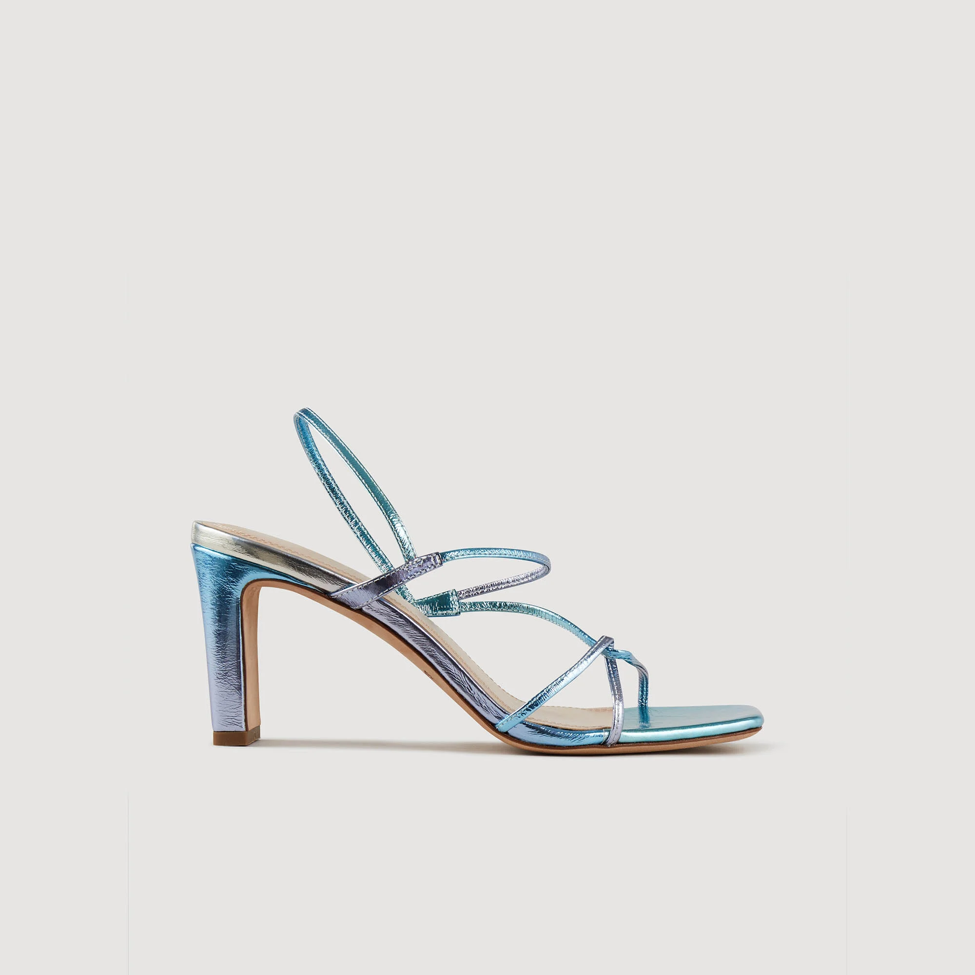 Sandals with thin straps