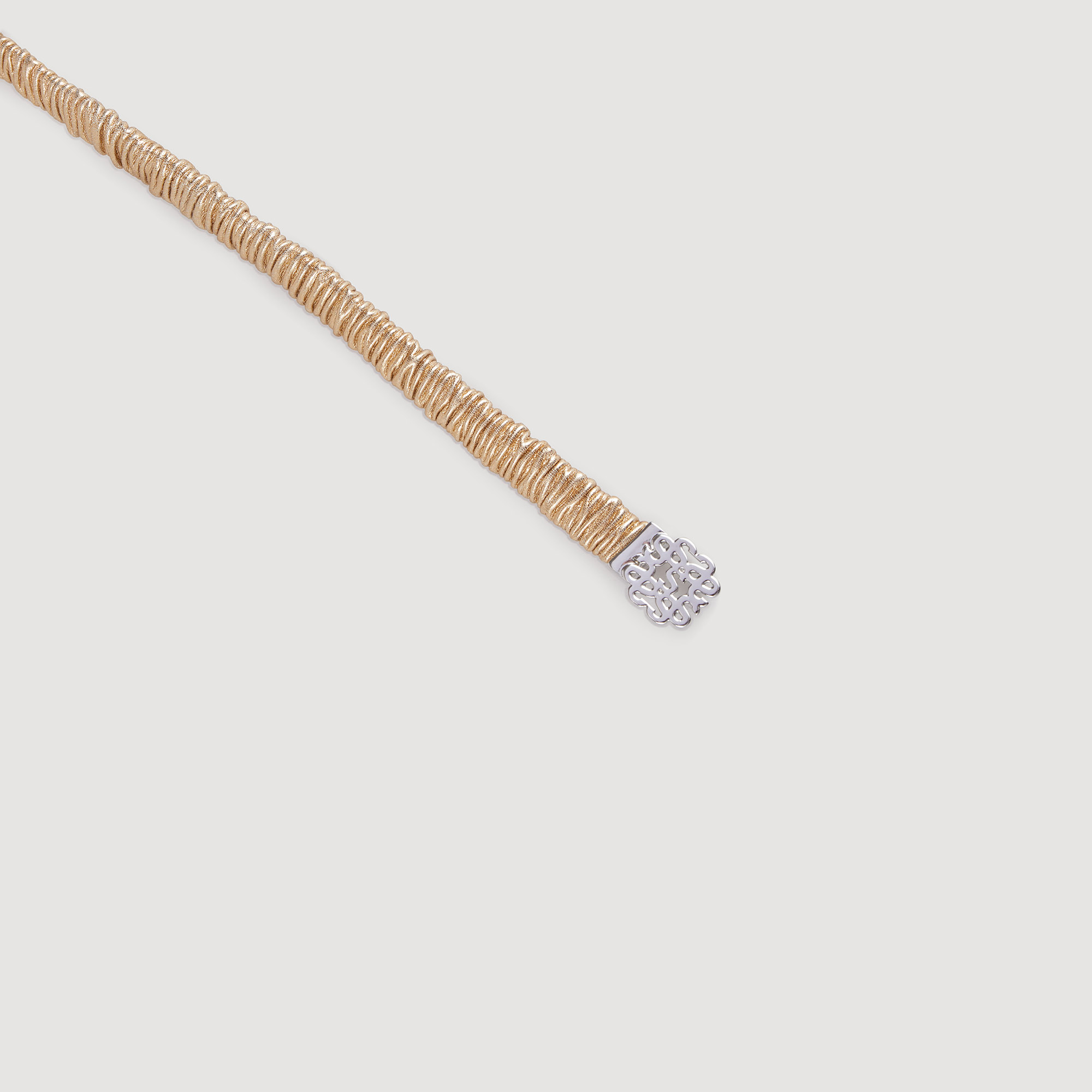 Elasticated leather belt