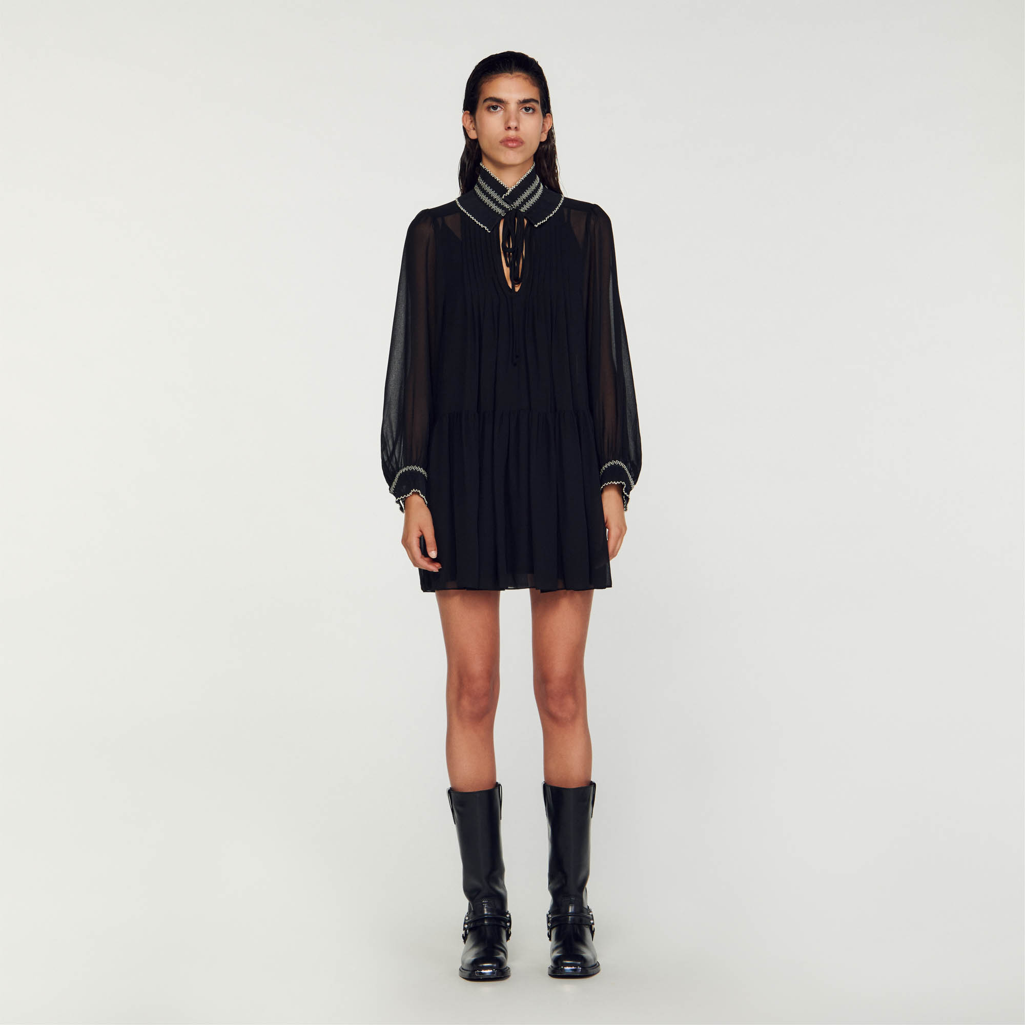 Billowy chiffon dress