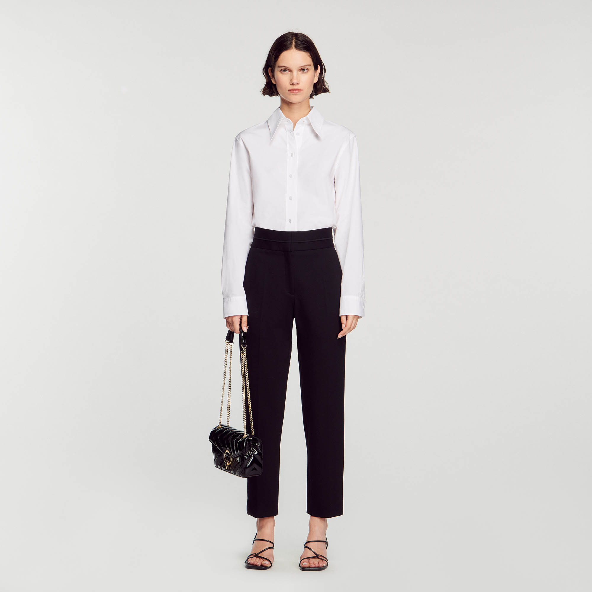 High-waisted classic pants