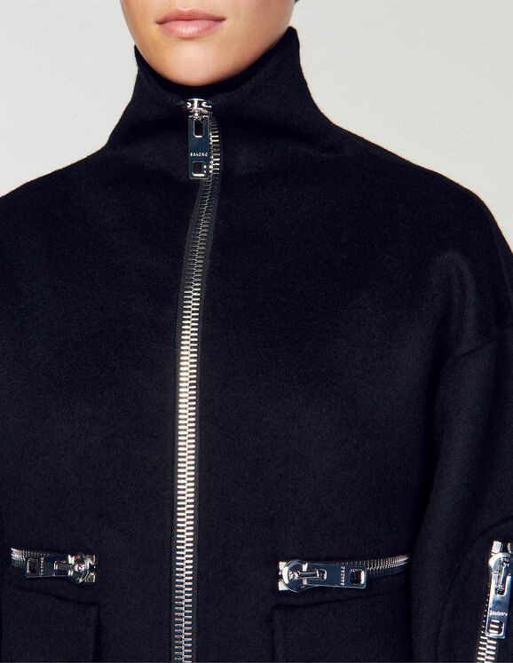 Zip-up bomber jacket