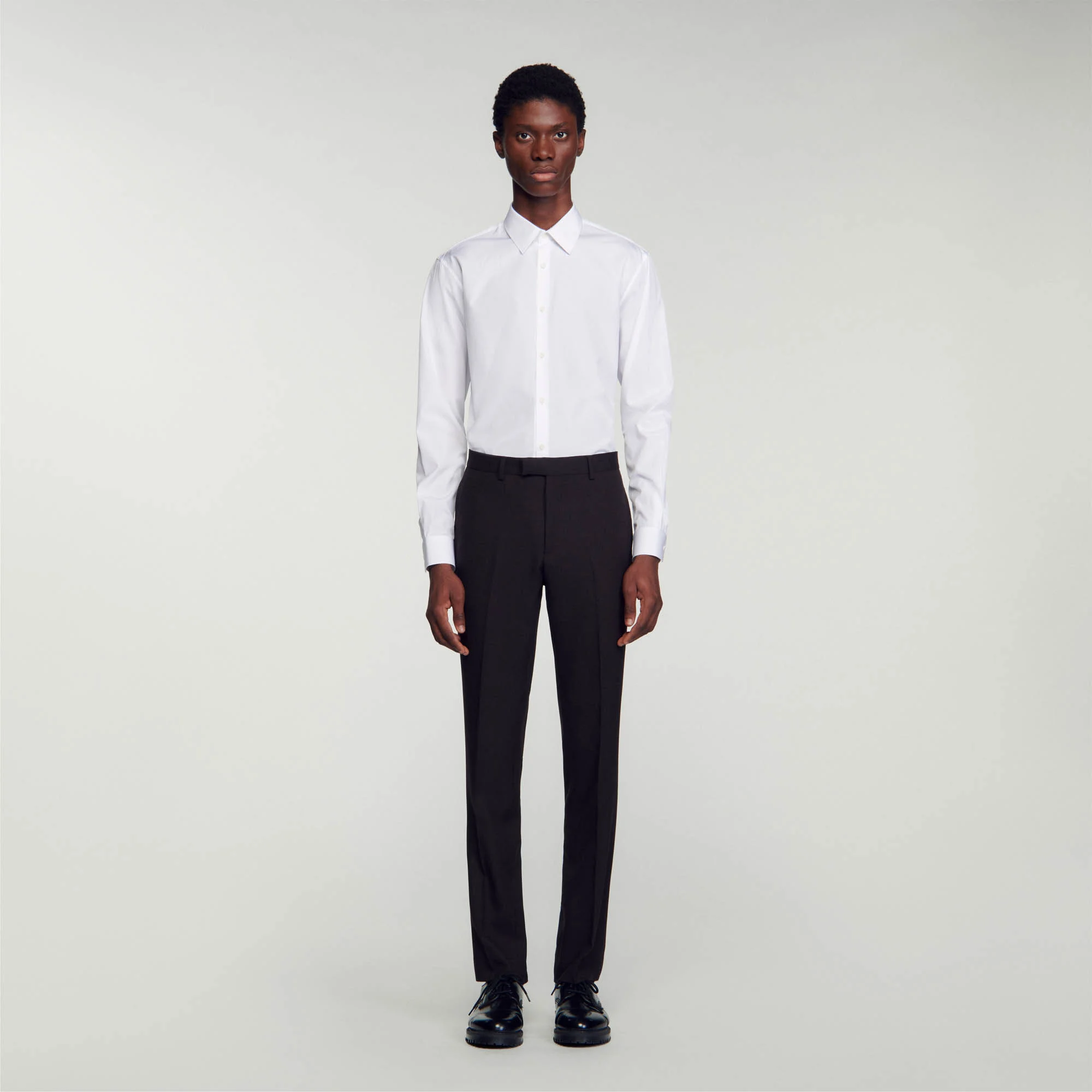Wool suit trousers