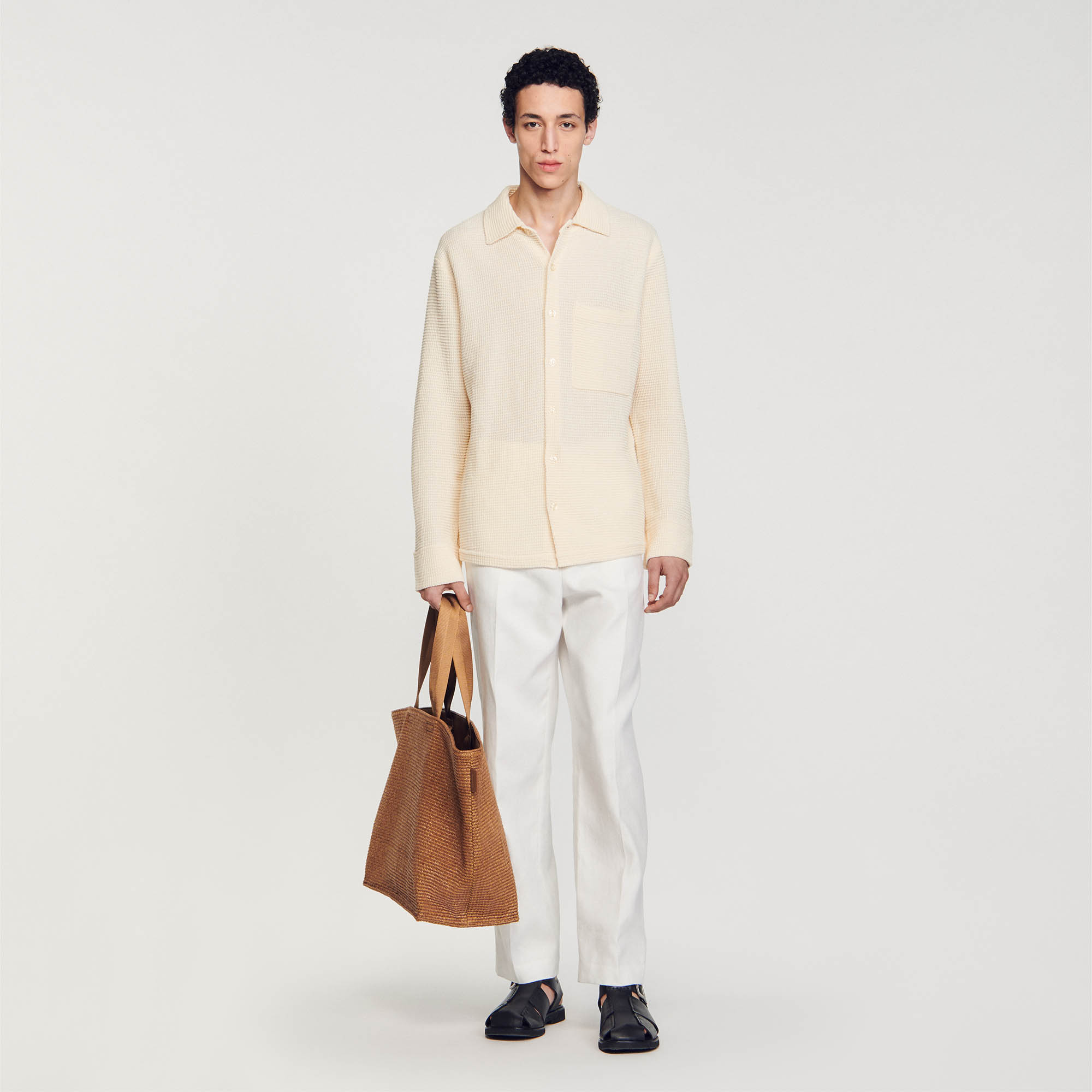 Oversized knit shirt