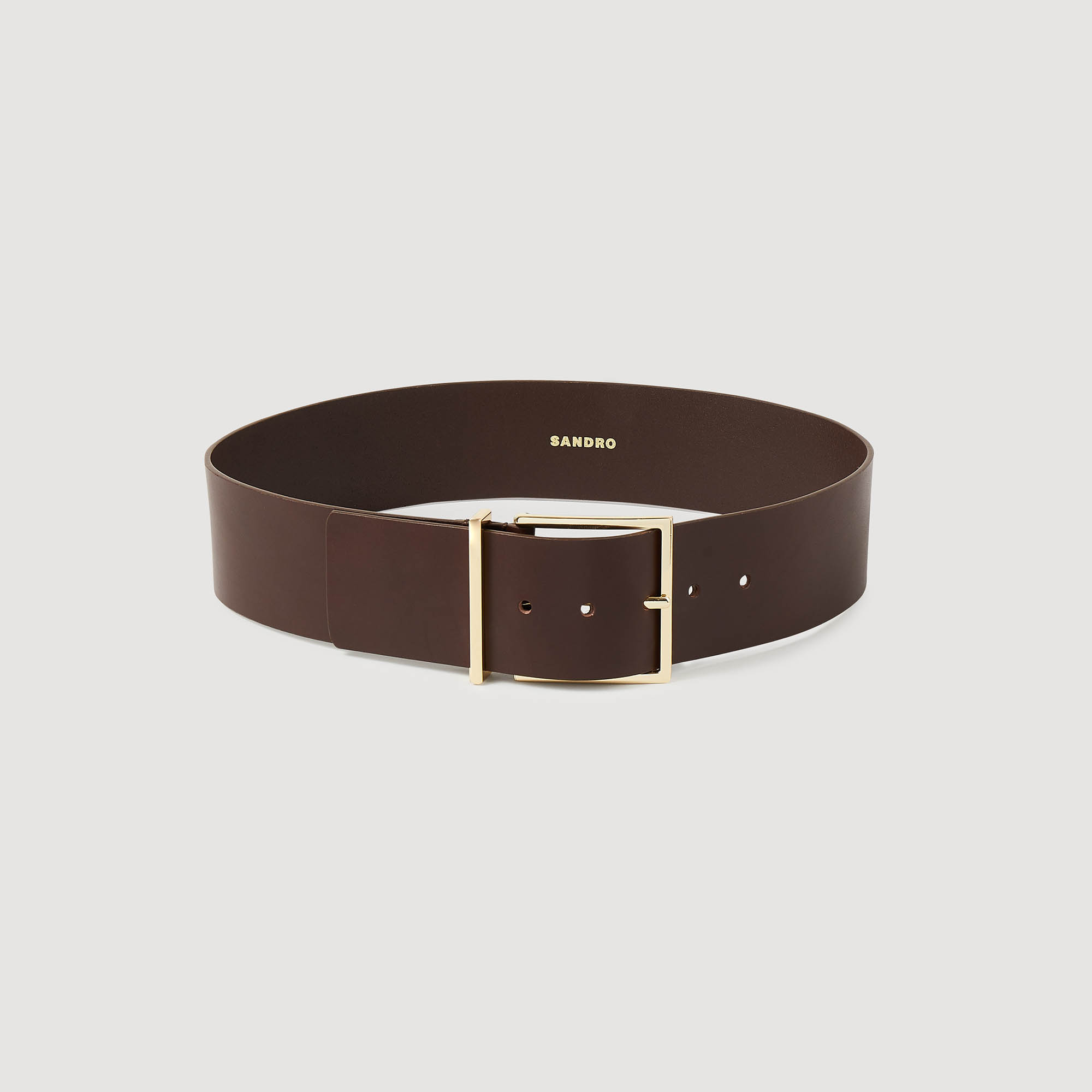 Wide leather belt