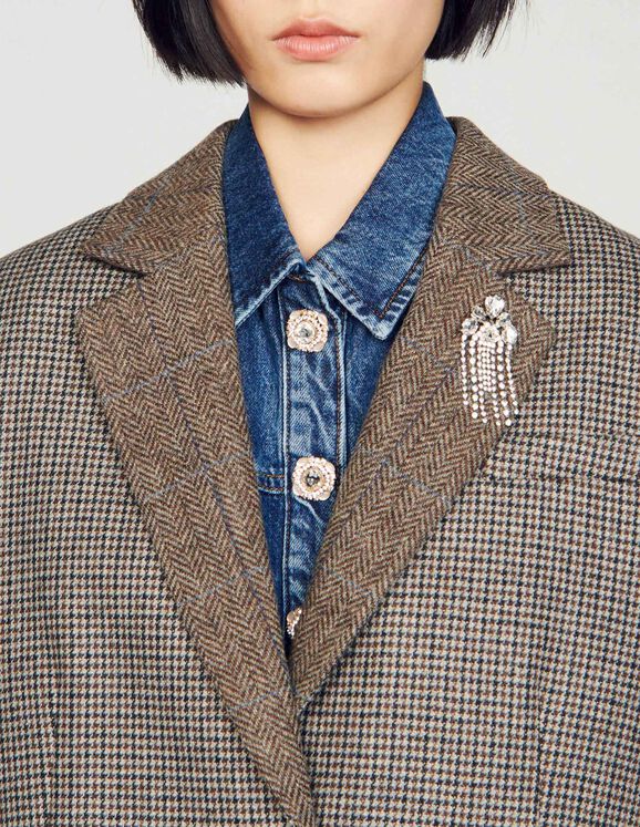 Houndstooth blazer