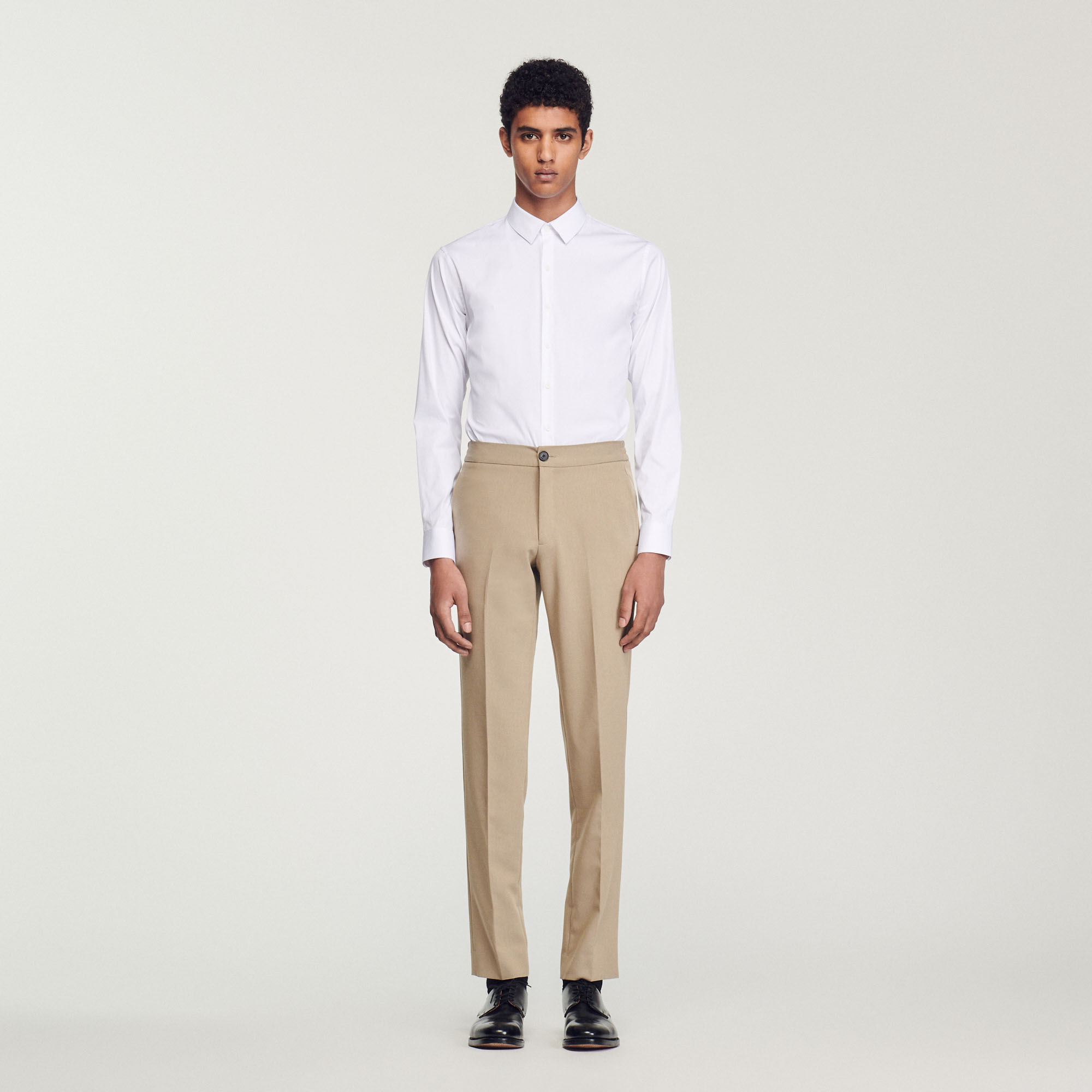 Fitted stretch cotton shirt