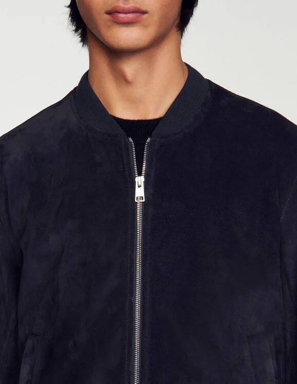 Suede leather jacket