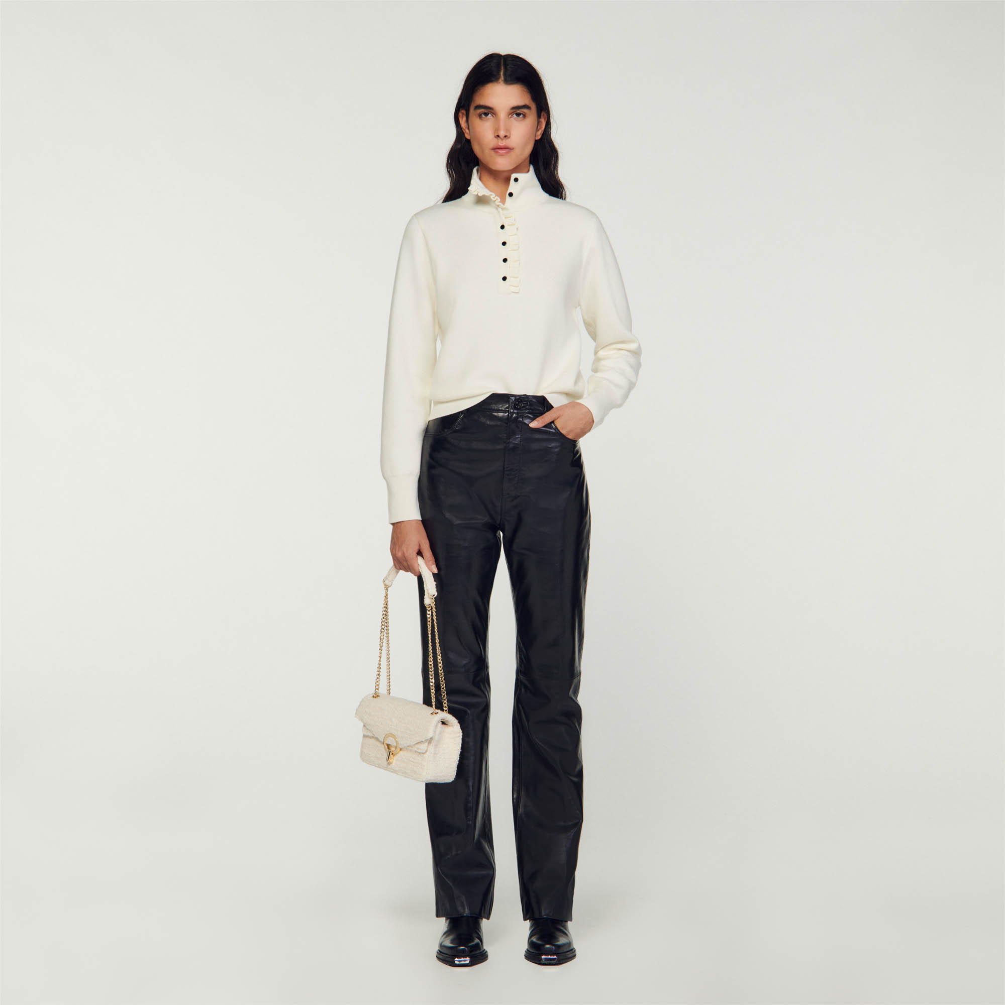 High-neck jumper