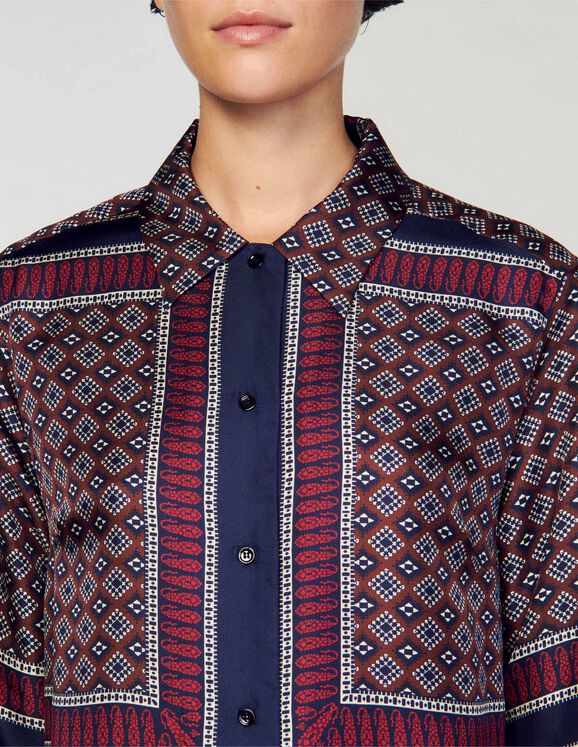 Patterned silk shirt