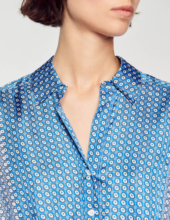 Short tie-print dress