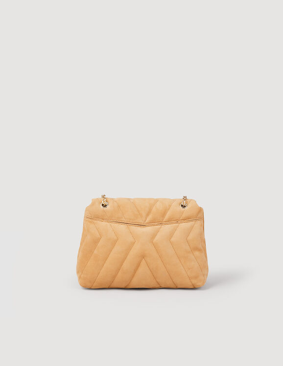 Mila Quilted suede leather bag