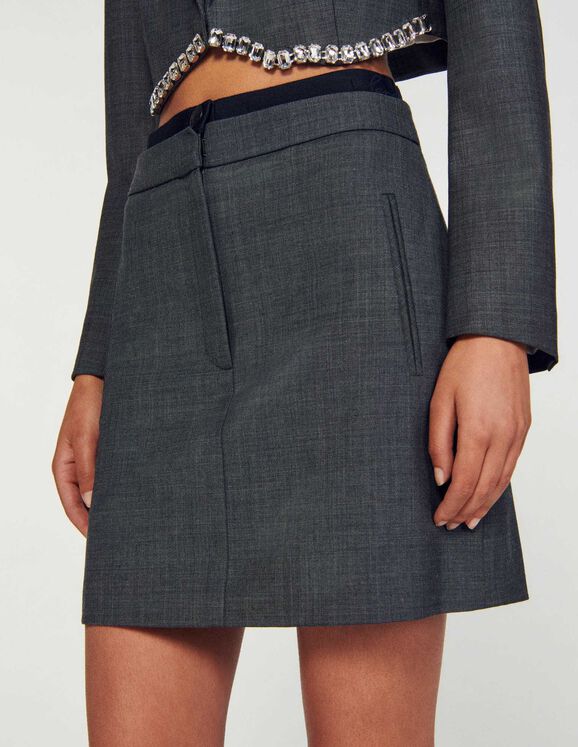 Elasticated mini skirt