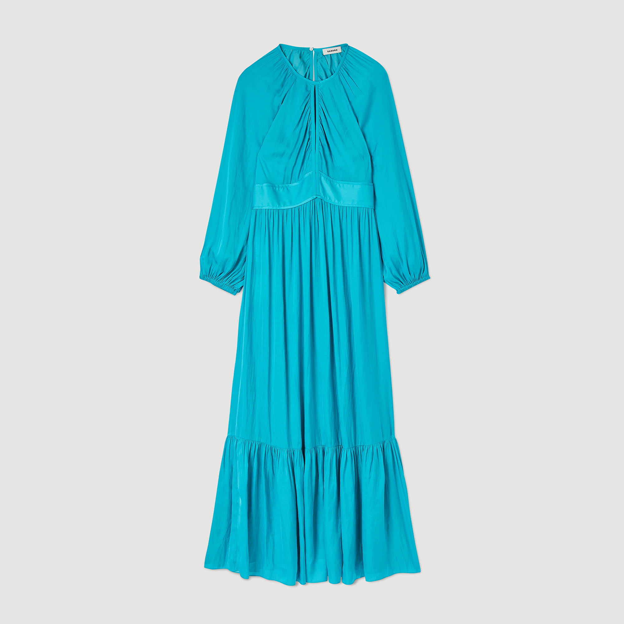 Satin-effect maxi dress