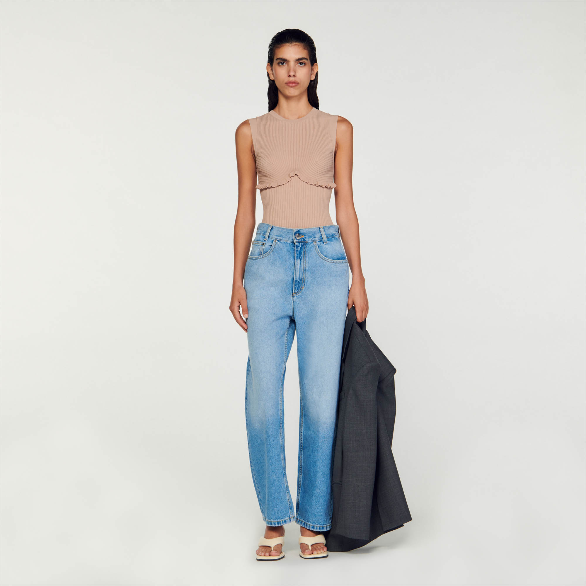 Ribbed knit bodysuit