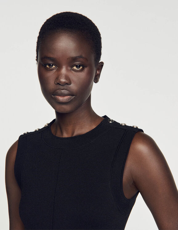 Cropped two-tone dress