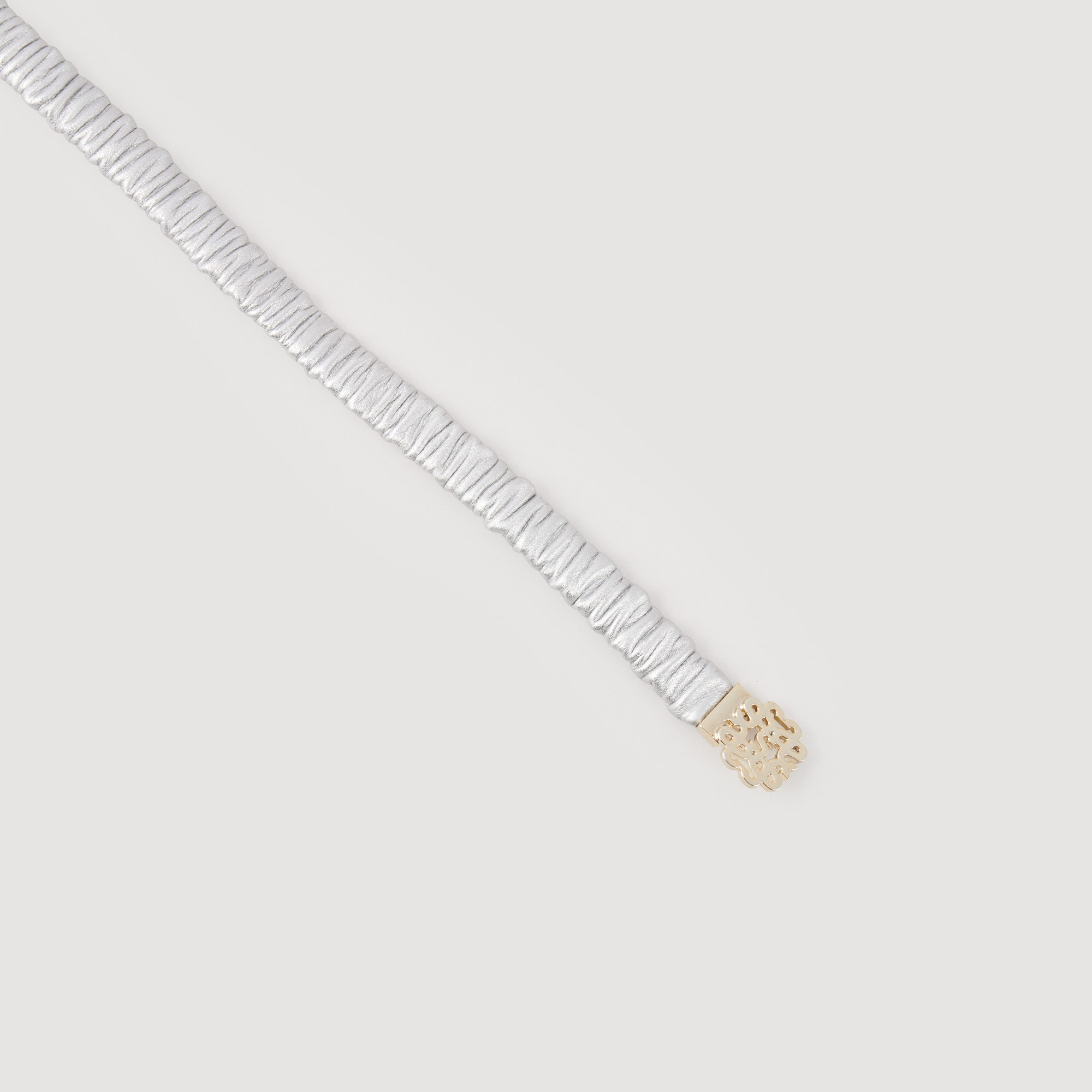 Elasticated leather belt