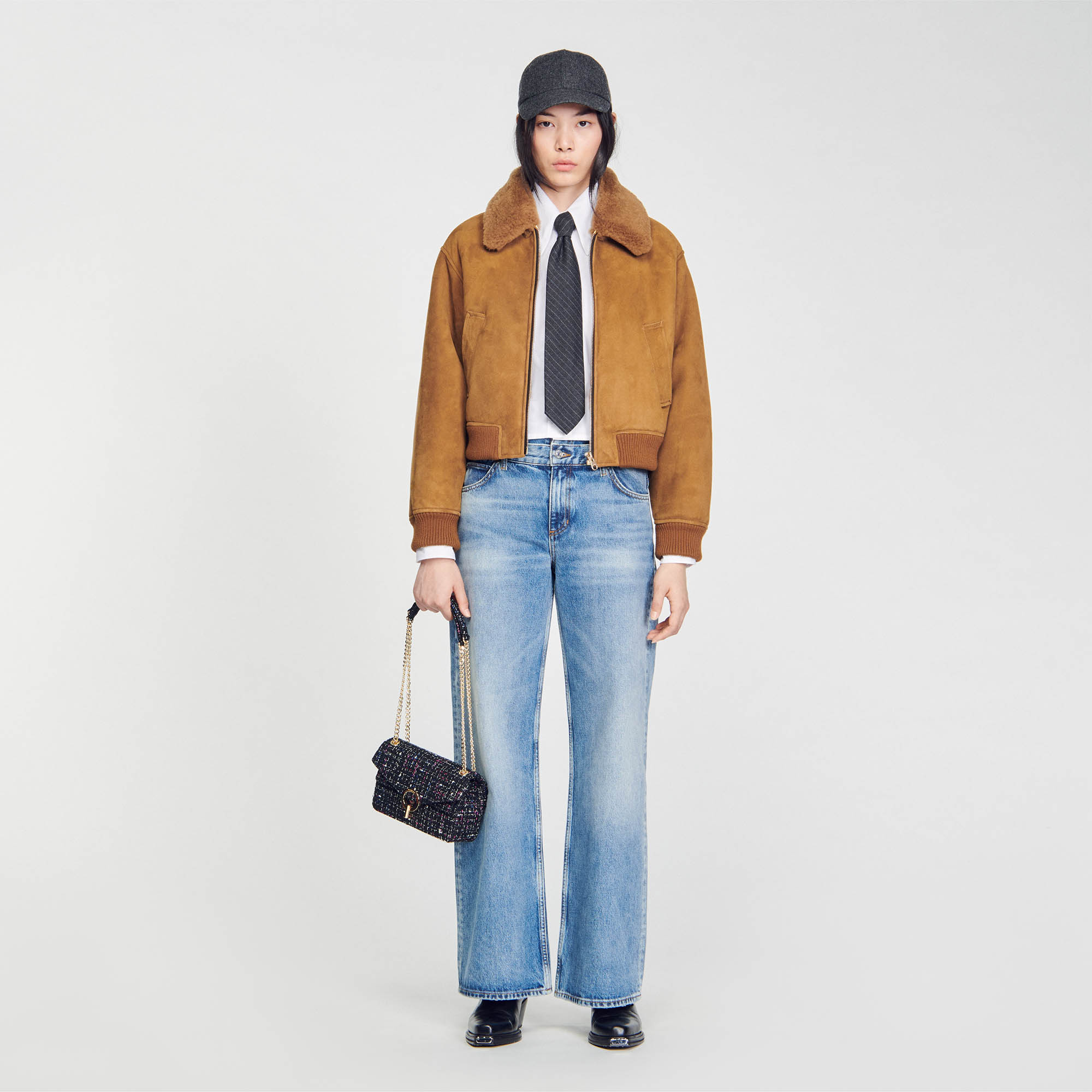 Shearling bomber